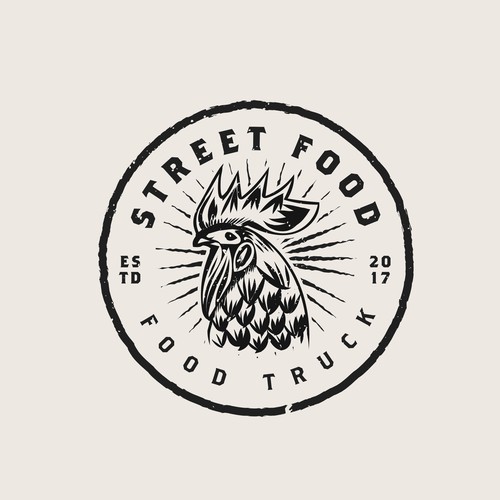 Create a trendy, vintage-inspired logo for a new Food Truck! デザイン by CBT