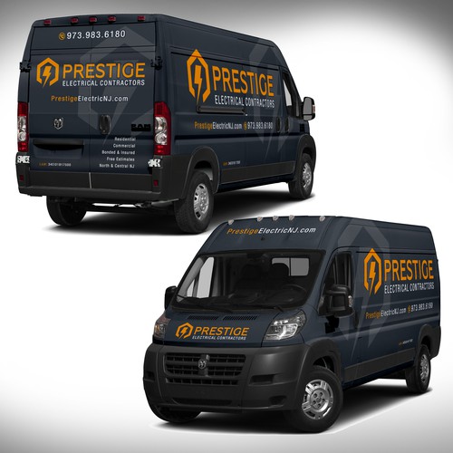 Car wrap needed for Prestige Electrical Contractors Design réalisé par J.Chaushev