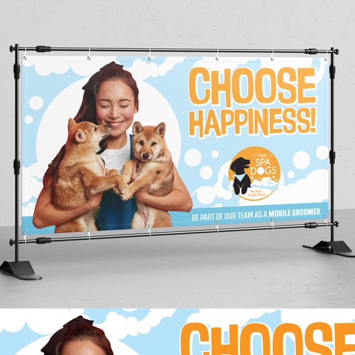 Choose Happiness Banner Design Diseño de FlipVinoya