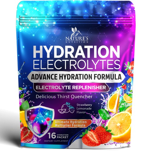 Refreshing Hydration Electrolytes Design Needed for Nature's Nutrition Design by agooshe