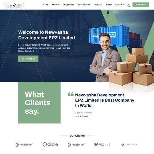 We need a web design for an Export Processing Zone in Kenya Design by Irshad 786