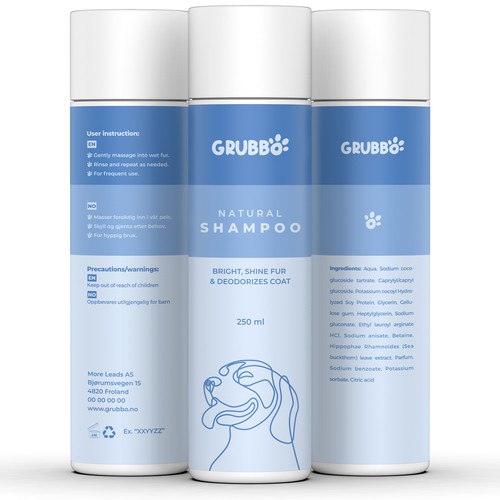 Design label for dog shampoo Design by Imee008