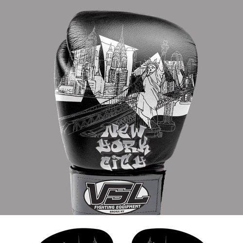 NYC Boxing Gloves Design by Bee Man