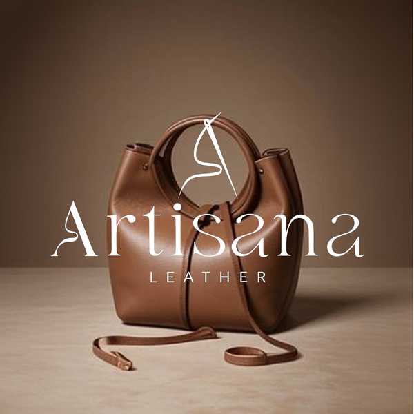 logo for handcrafted leather bag