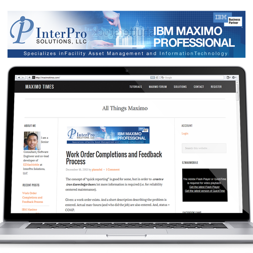 Winning IBM Maximo Professional Banner Design by harles .