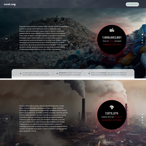 Earth in Focus: A Transformative  Web Experience Highlighting Waste, Pollution, and Sustainability Design by Pavlina_K