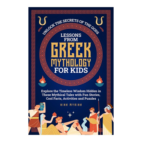 An eye-catching book cover design on Greek mythology for kids Design by Distinguish♐︎
