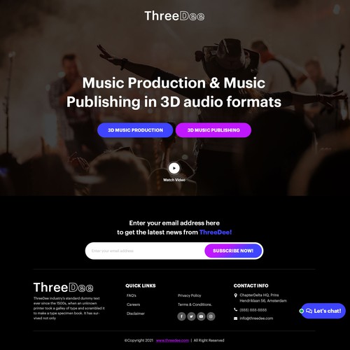 Design a website for a music production company... Design by AMPLE (Jasmin_A)