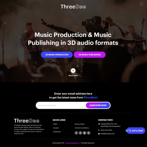 Jasmin_AさんのDesign a website for a music production company...デザイン