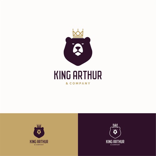 Need an iconic bear logo for King Arthur & Company. Design by Francesc Alex