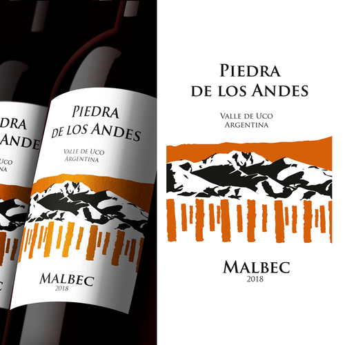 Malbec Wine Label for an Argentinian Winery Design by Phil Anderson®