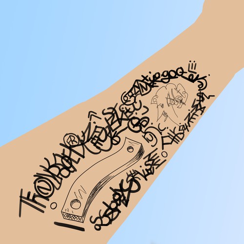 Kurt Vonnegut Tattoo Design Ontwerp door IsaacSauder