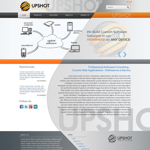 Help Upshot Software with a new website design Diseño de Dev S