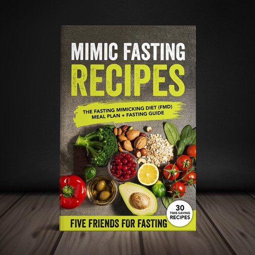 Design a fancy cover+basic layout for an e-book-based recipe book for the new fasting technique FMD Réalisé par Yna