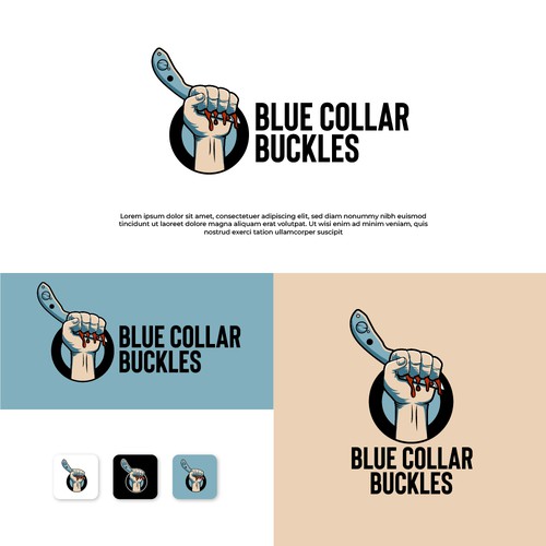 Blue Collar Blood - We need a logo for our hidden belt buckle knifes for blue collar America!! Design by Danielle Curtis