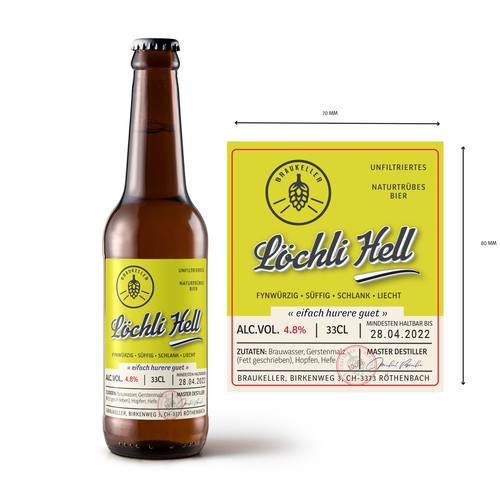 Microbrauerei: Bierflasche sucht Etikettendesign Design by Krasi Miletieva
