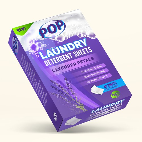 Pop Laundry Detergent Sheets Design by Radmilica