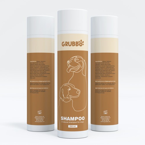 Design Design label for dog shampoo di interaksi