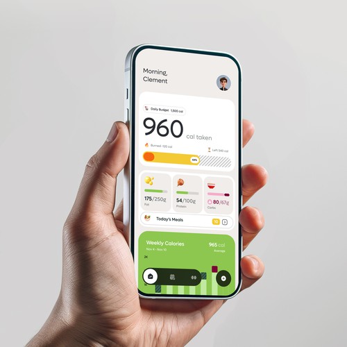 Make us the best food and activity habits through visually stunning dashboards & reports! Design by Clement P