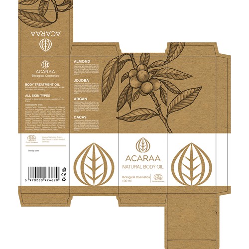 Creative Packaging Design for Natural Cosmetic Line Design by sapienpack