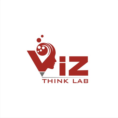 A logo on how Viz Think Lab uses visual thinking drawing skills to promote business creativity Design by Raju Chauhan