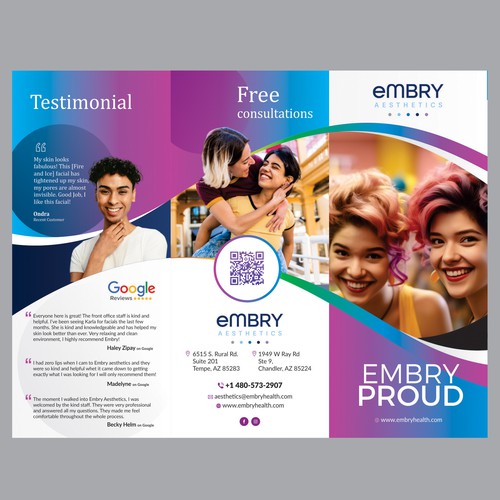 Design a LGBTQ Pride brochure for med spa Design by Dzine Solution