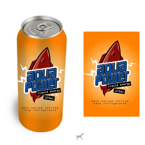 AQUAPOWER ENERGY DRINKS Design by jon whelan