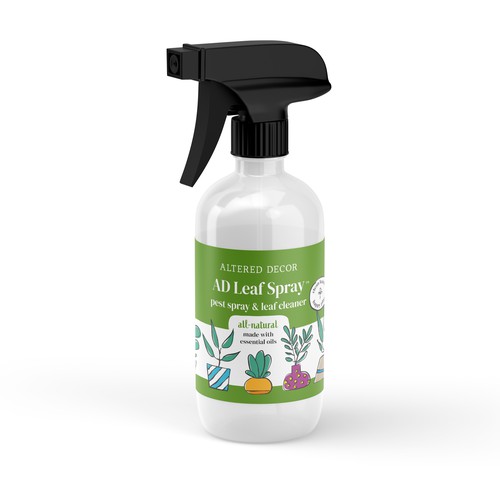 "Natural Leaf Cleaner Spray" ganador Logotipos