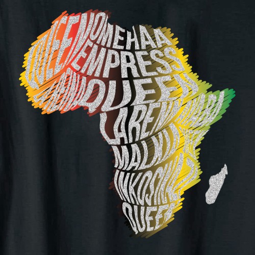 African Diaspora "QUEEN" Dialect T-Shirt Design Design by ✨vijays~amazing✨