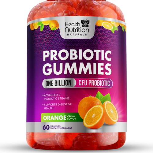 Healthy Probiotic Gummies Label needed for Health Nutrition Design by GayanMH