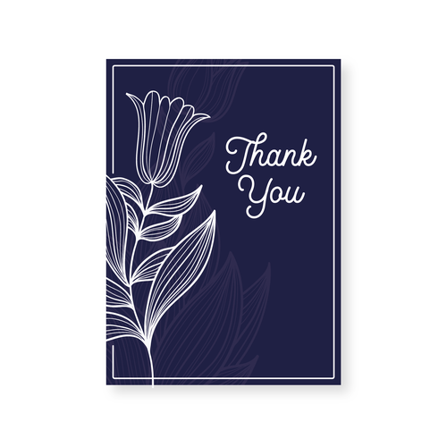 Thank you card design Diseño de Taenethon