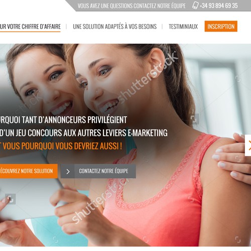 Landing page design contest entry by Ubaxis