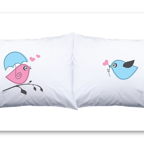 Looking for a creative pillowcase set design "Love Birds" Réalisé par f-chen