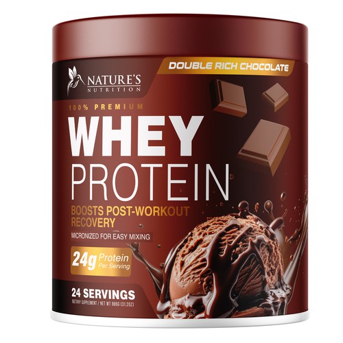 Diseño de Tasty Whey Protein Chocolate Design Needed for Nature's Nutrition de UnderTheSea™