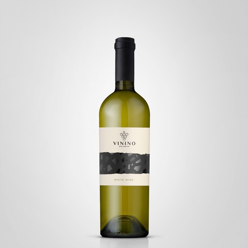 Modern label design for a house wine in a wine bar called VININO Design by Byteripper