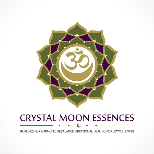 Design Logo for Crystal Moon Essences - remedies for harmonic rebalance and well-being por Dandelion Art Studio