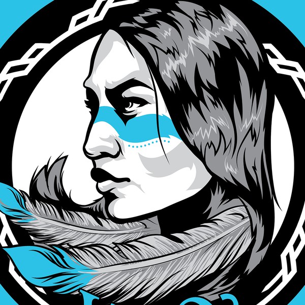 Download Native American Warrior Woman Emblem Design For Jeep Cherokee Sticker Contest 99designs