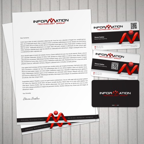 Help Information Technology Group rebrand our tired business cards and stationary Design von Rakajalu99