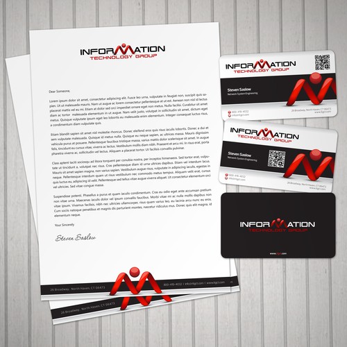 Help Information Technology Group rebrand our tired business cards and stationary Design por Rakajalu99