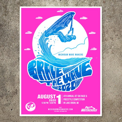 Retro Style Jet Ski Event Poster Design by pakdhe_nugroho