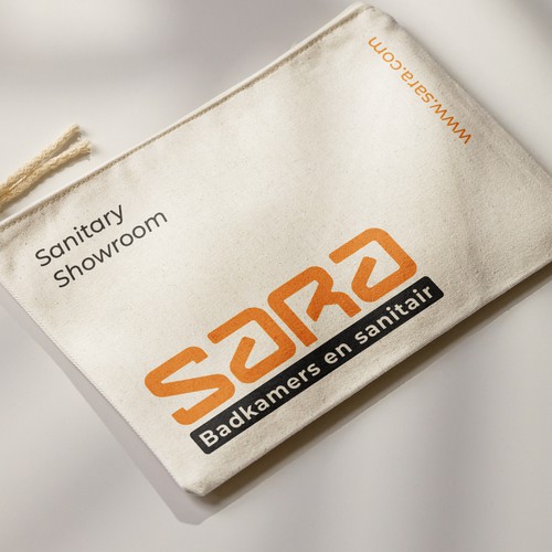 Logo moet SARA zijn ipv saar, letters moeten beeldmerk worden, ‘Badkamers & Sanitair’ eronder!! Design by xpertdesign786