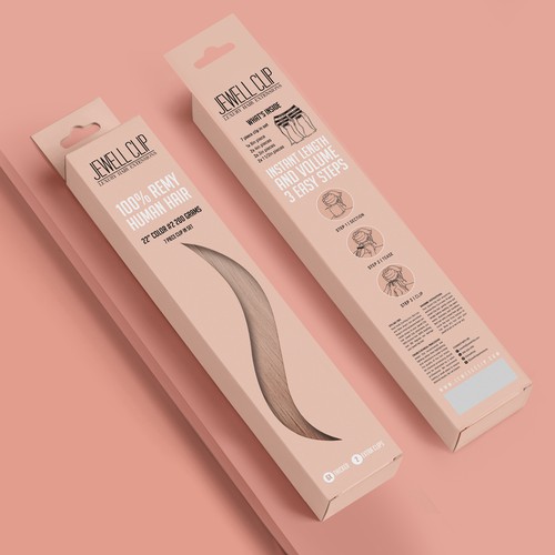 We need beautiful hair extension packaging for our hair extensions that  will be on many shelves | Product packaging contest | 99designs