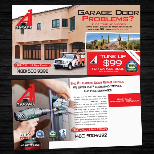 Design di Create a 11 x 6 Garage Door Flyer di harles .