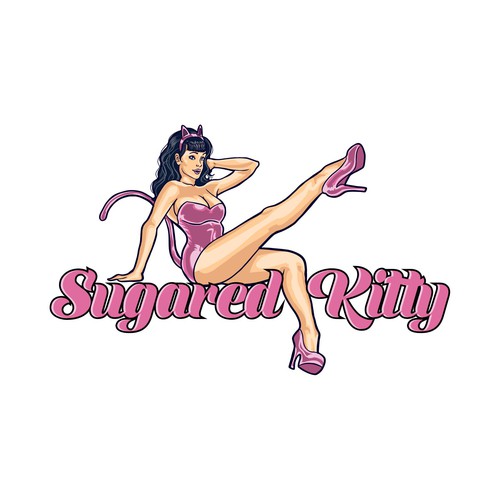 Design a SEXY kitty logo for a women's hair removal salon - Sugared Kitty - Studio Design by Hadeboga Studio