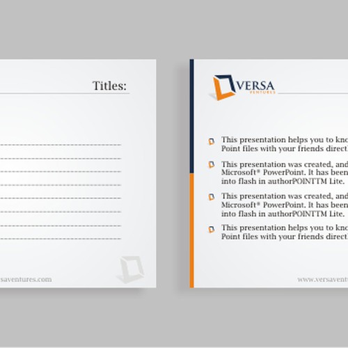 Versa Ventures business identity materials Diseño de DZRA