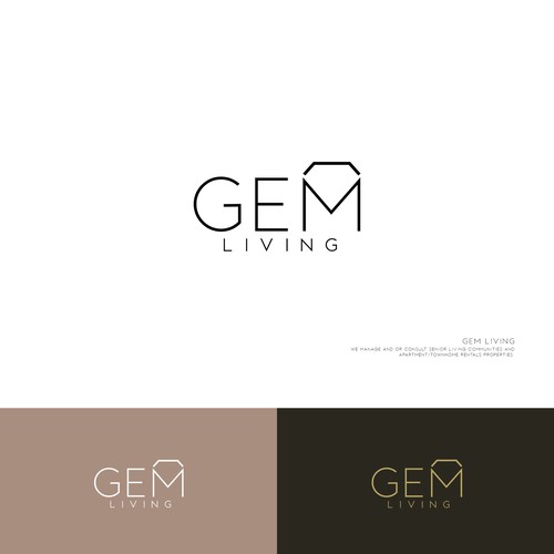 Geometrical, minimalist, modern brand design for Gem Living Design by Koko.Art