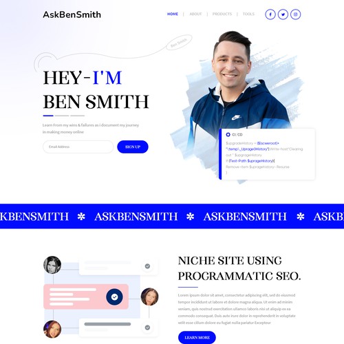 Design my personal branded blog for online creators Design von Webenix Solutions