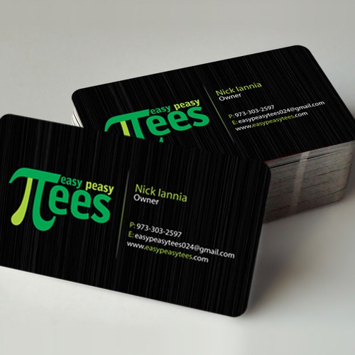 Business Card for Easy Peasy Tees デザイン by Umair Baloch