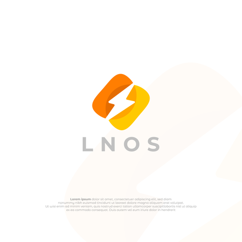 Lightning logo for Blockchain startup (LNOS) Design by Naztudio