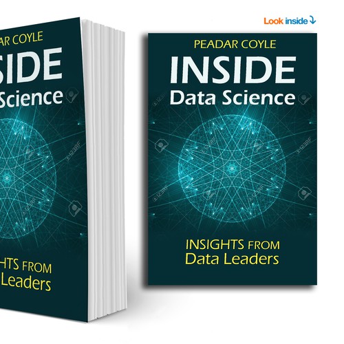 Design a cool, trendy ebook cover for 'Inside Data Science'. Design by Merc Studio